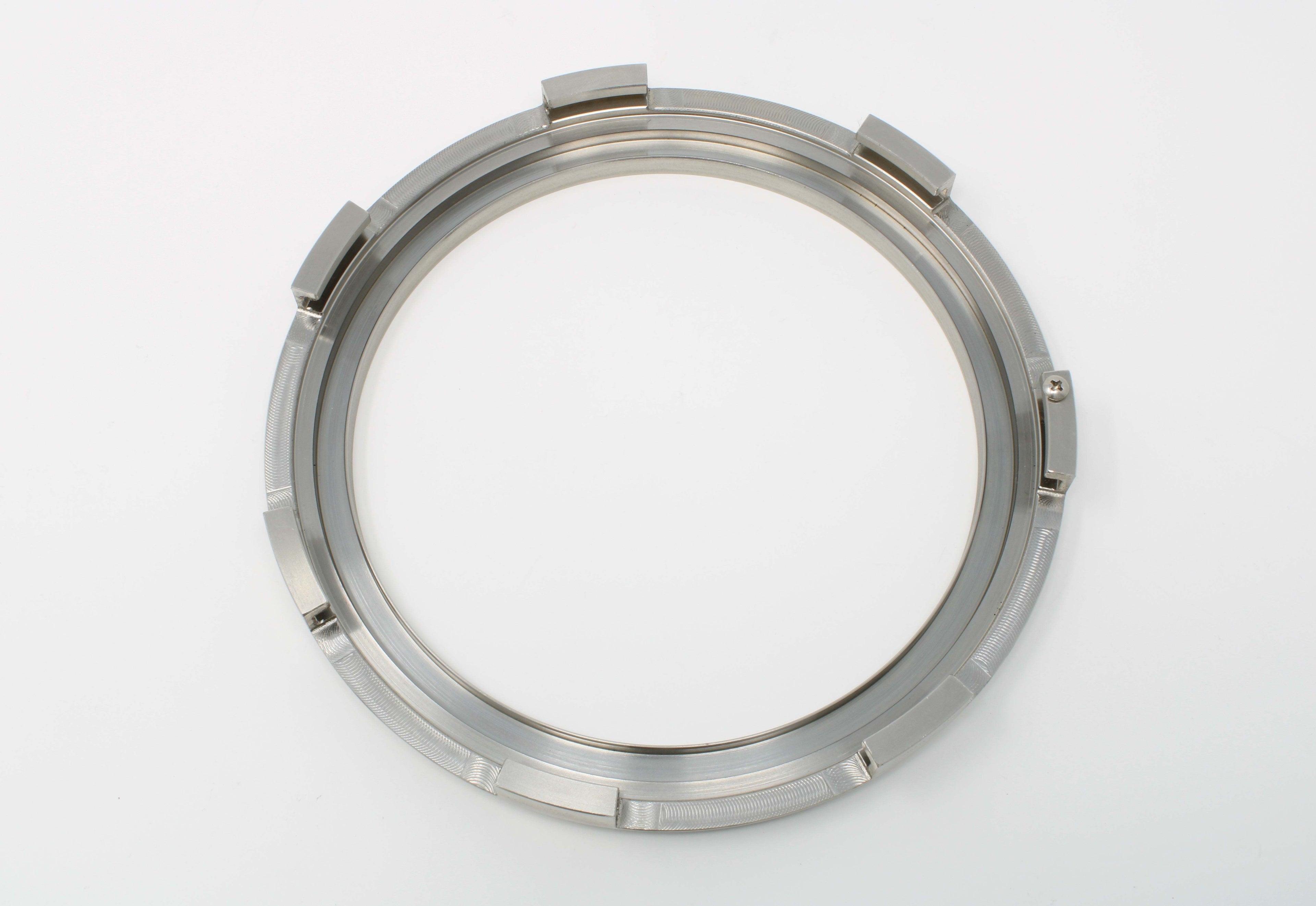AEROMOTIVE Fuel Pump Mounting Ring 68701, 6-Inch Diameter, Stainless Steel, Twist-Lock Design