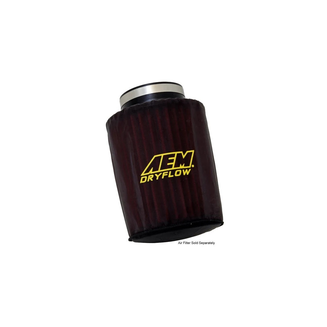 AEM Induction AEM-1-4007 DryFlow Reusable Air Filter Wrap, 6 Inch Base Diameter, 5.125 Inch Top Diameter, 7.125 Inch Height, Silicone Treated Polyester, Black