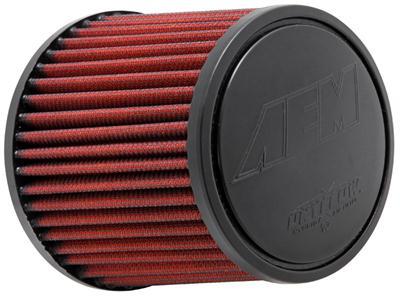 AEM Induction AEM-21-2011DK DryFlow Conical Clamp-On Air Filter with Red Cotton Media, 5.5 Inch Base Diameter