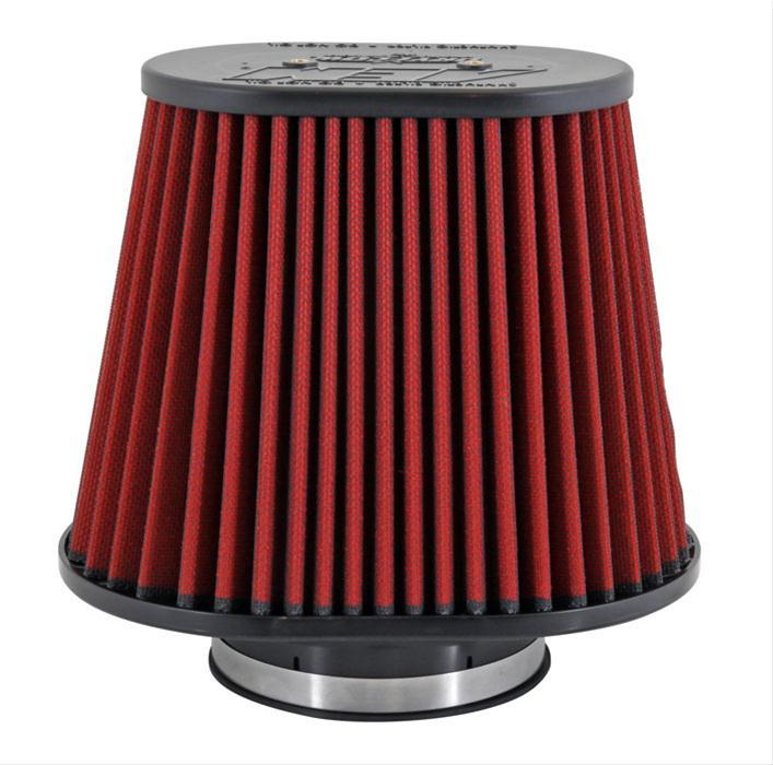 AEM Induction AEM-21-2258DK DryFlow Clamp-On Air Filter with Tapered Oval Design, 10-1/2 x 8 Inch Base, 7-3/4 x 5 Inch Top, 8 Inch Tall, 5 Inch Flange, Red Synthetic Material