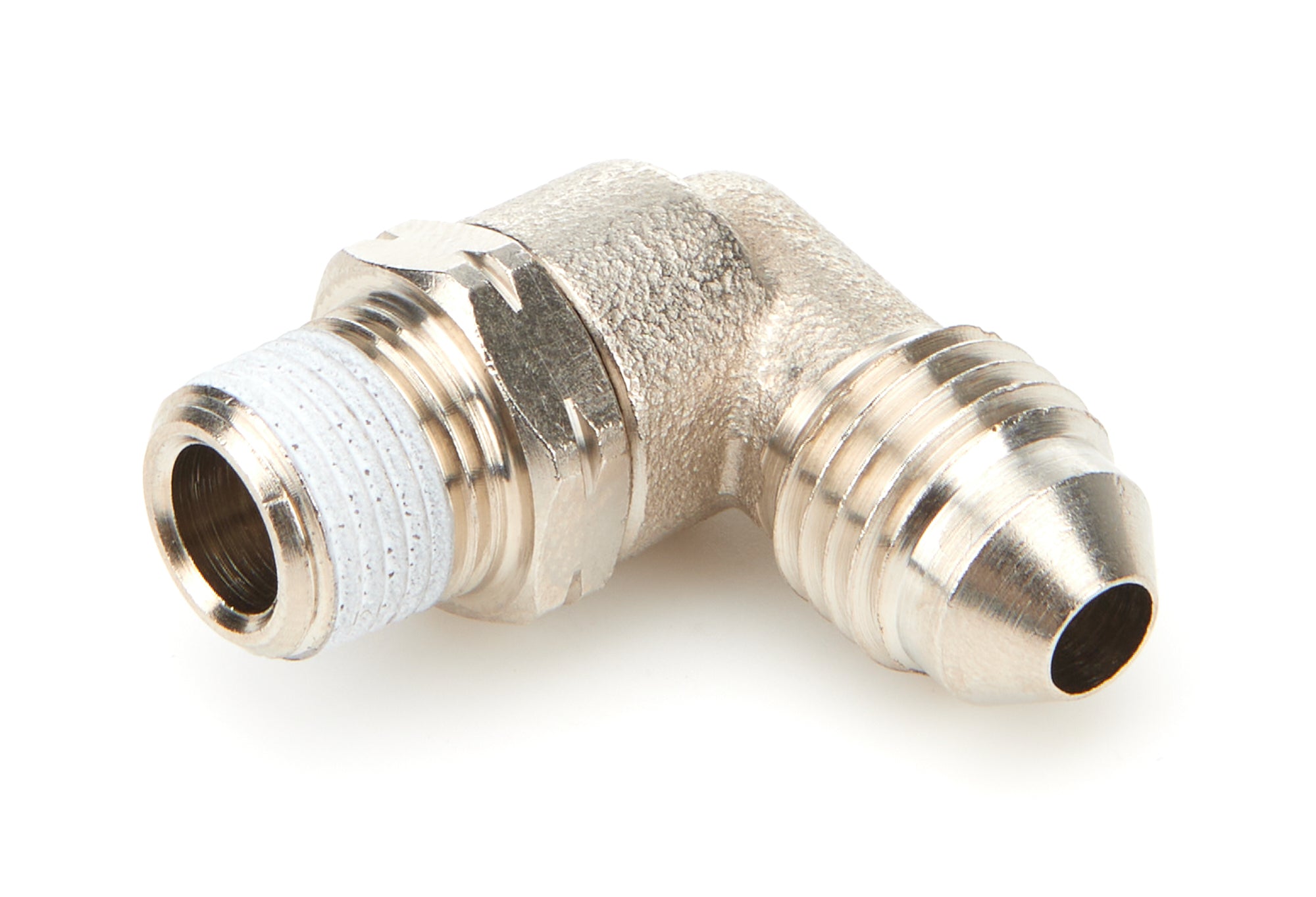 AIR LIFT 21815 Fitting Elbow Swivel 1/8 Inch MNPT to 4AN Male Brass Nickel Plated
