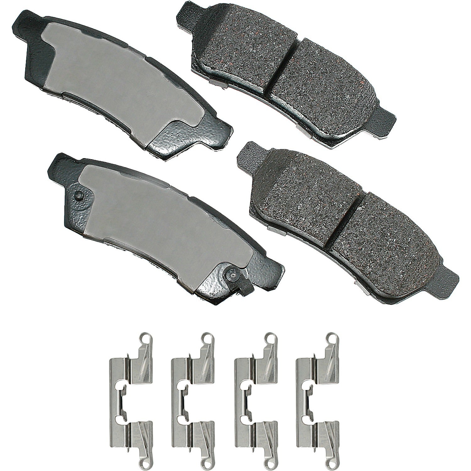 Akebono Brake Corporation ACT1100 ProAct Ultra-Premium Rear Brake Pads, 15.9 mm Thickness, Set of 4