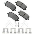 Akebono Brake Corporation ACT1281 ProAct Ultra-Premium Rear Brake Pads for Honda and Acura Vehicles