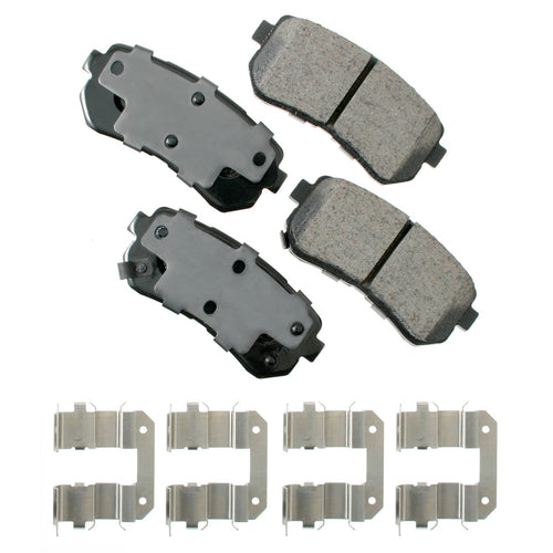 Akebono Brake Corporation ACT1398 ProACT Ultra-Premium Rear Brake Pads Set for Hyundai and Kia Vehicles