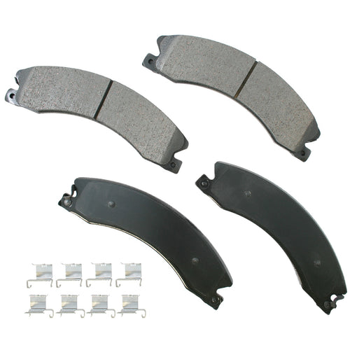 Akebono Brake Corporation ACT1411 ProAct Ultra-Premium Brake Pads for Chevrolet Silverado 2500 HD and Silverado 3500 2011-2019 Front and Rear Set of 4