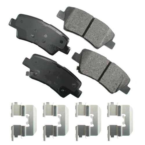 Akebono Brake Corporation ACT1445 ProAct Ultra-Premium Rear Brake Pads for Hyundai Azera, Sonata, Kia Amanti, Optima, and Soul