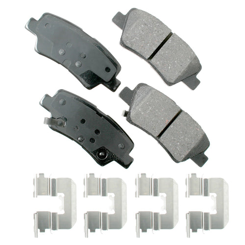 Akebono Brake Corporation ACT1544 ProAct Ultra-Premium Rear Brake Pads for Hyundai Accent and Elantra (2011-2017)