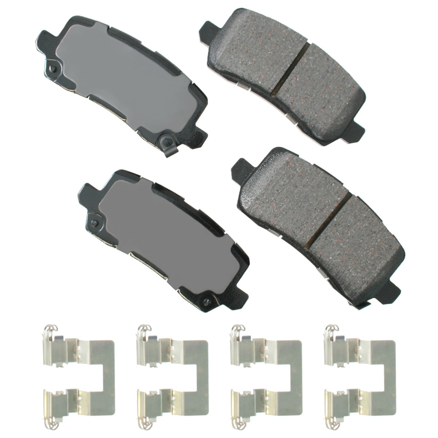 Akebono Brake Corporation ACT1698 ProAct Ultra-Premium Front Brake Pads for Acura RLX and TLX (2014-2020) with Hardware Included