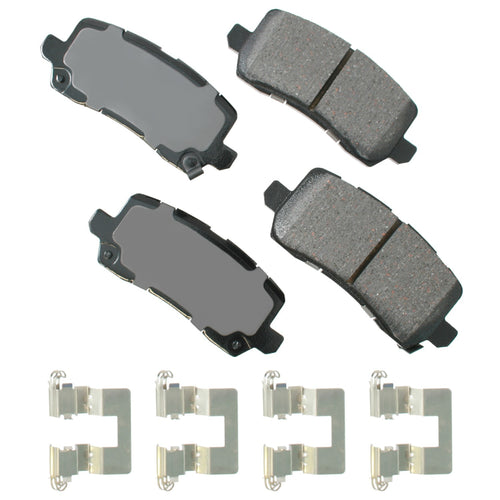 Akebono Brake Corporation ACT1698 ProAct Ultra-Premium Front Brake Pads for Acura RLX and TLX (2014-2020) with Hardware Included