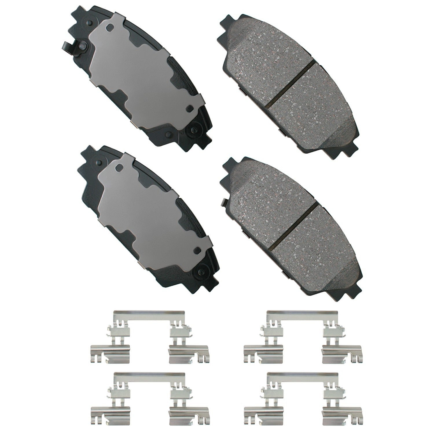 Akebono Brake Corporation ACT1728 ProAct Ultra-Premium Front Brake Pads with Hardware for Mazda 3 and CX-3