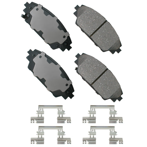 Akebono Brake Corporation ACT1728 ProAct Ultra-Premium Front Brake Pads with Hardware for Mazda 3 and CX-3