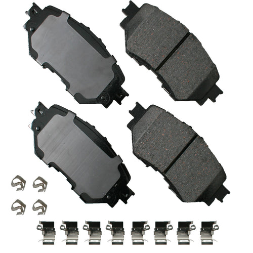 Akebono Brake Corporation ACT1759 ProAct Ultra-Premium Front Brake Pads for Mazda 3 (2014-2018) with Hardware Included