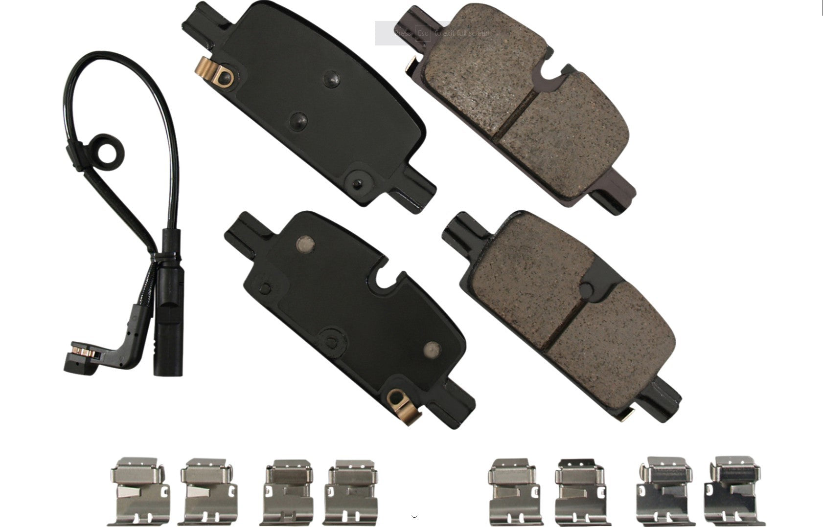 Akebono Brake Corporation ACT2174 ProAct Ultra-Premium Rear Brake Pads Set with Hardware for GM Fullsize SUVs and Trucks