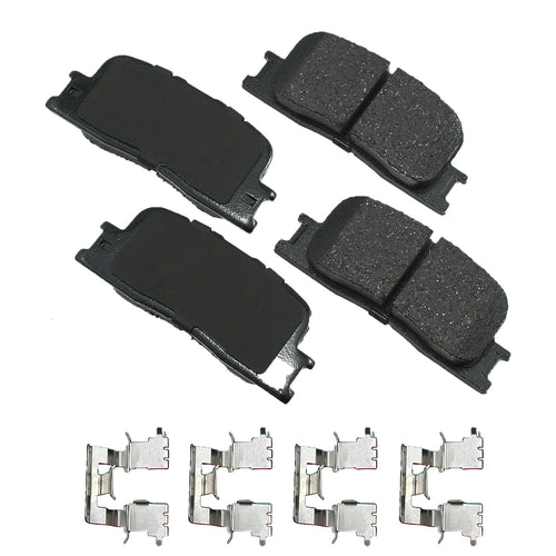 Akebono Brake Corporation ACT885 ProAct Ultra-Premium Rear Brake Pads for Lexus ES 2002-2006 and Toyota Camry 2002-2006