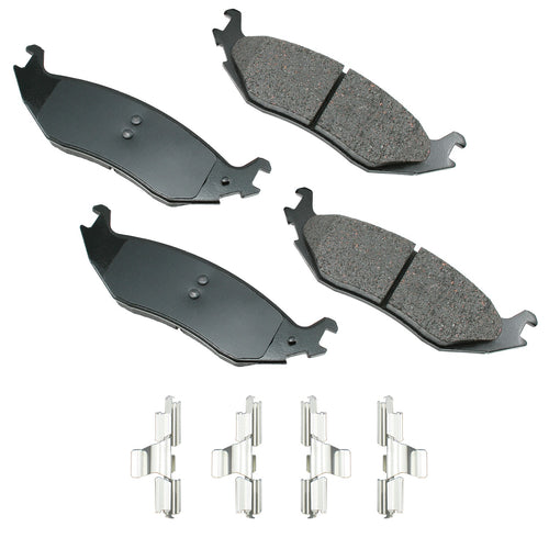 Akebono Brake Corporation ACT898 ProAct Ultra-Premium Rear Brake Pads for Dodge Midsize SUVs and Fullsize Trucks