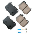 Akebono Brake Corporation EUR1796 Euro Ultra-Premium Brake Pads for Mercedes-Benz C-Class 2015-2023, Front Set of 4