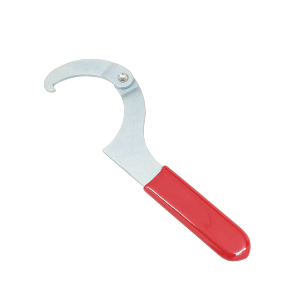 Aldan American ALD-1 Adjustable Spanner Wrench with Rubber Handle, Steel Construction, Red Finish