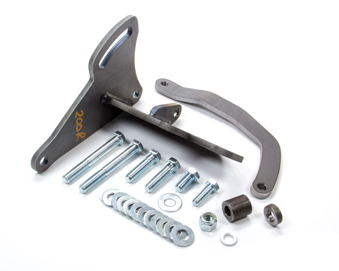 Alan Grove Components ALG200R Alternator Bracket for Small Block Chevy, Passenger Side High Mount, Short Water Pump, Steel, Natural Finish