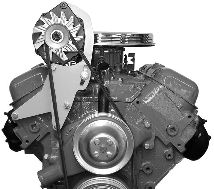 Alan Grove Components 204R Alternator Bracket for Big Block Chevy with Short Water Pump, Passenger Side High Mount