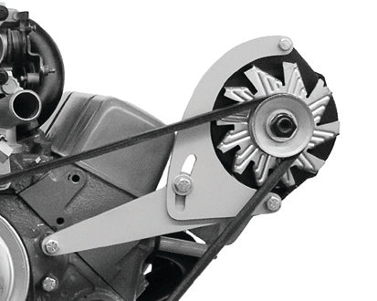 Alan Grove Components Alternator Bracket for Small Block Chevy with Short Water Pump Mounting, Driver Side, Natural Steel