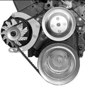 Alan Grove Components Alternator Bracket Passenger Side Mid Mount for Small Block Chevy with Long Water Pump - Steel, Natural Finish