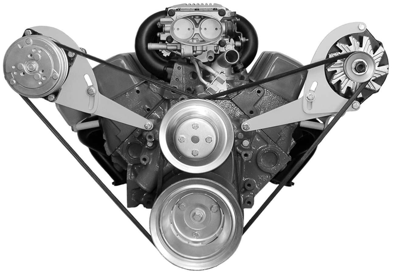 Alan Grove Components 223L Alternator Bracket Driver Side High Mount for Small Block Chevy with Long Water Pump