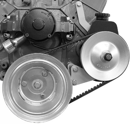 Alan Grove Components 417L Power Steering Pump Bracket for Small Block Chevy, Driver Side, Steel, Block Mount
