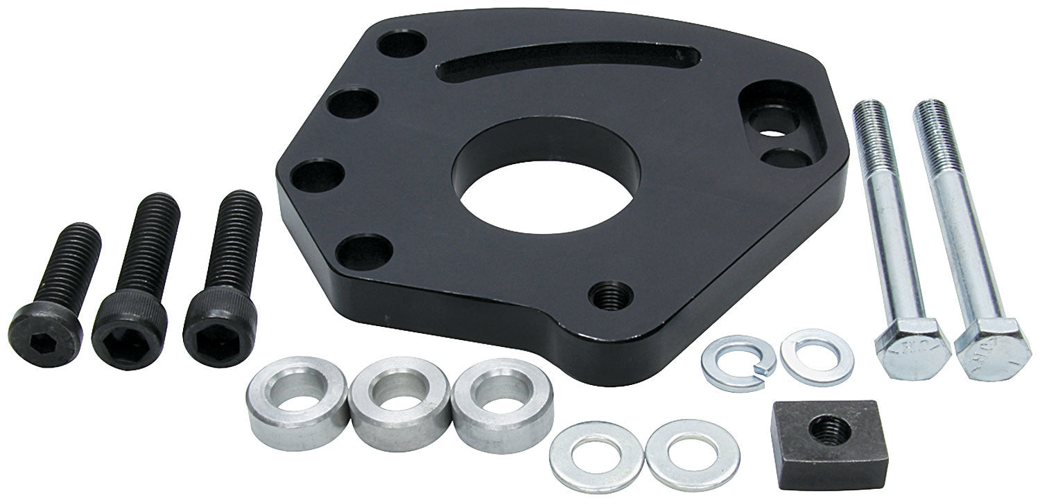 Allstar Performance ALL48500 Power Steering Pump Bracket Kit for Small Block Chevy, Head Mount, Aluminum, Black Anodized, Driver Side