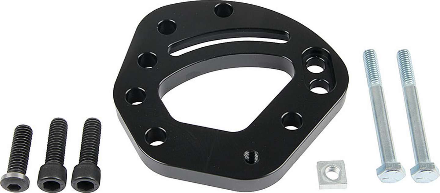 ALLSTAR Performance ALL48501 Power Steering Pump Bracket Kit for Small Block Chevy, Head Mount, Aluminum, Black Anodized, Driver Side