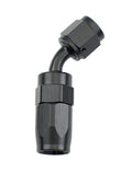 Allstar Performance ALL49331 Reusable Hose End 45 Degree Elbow -4 AN Aluminum Black Anodized