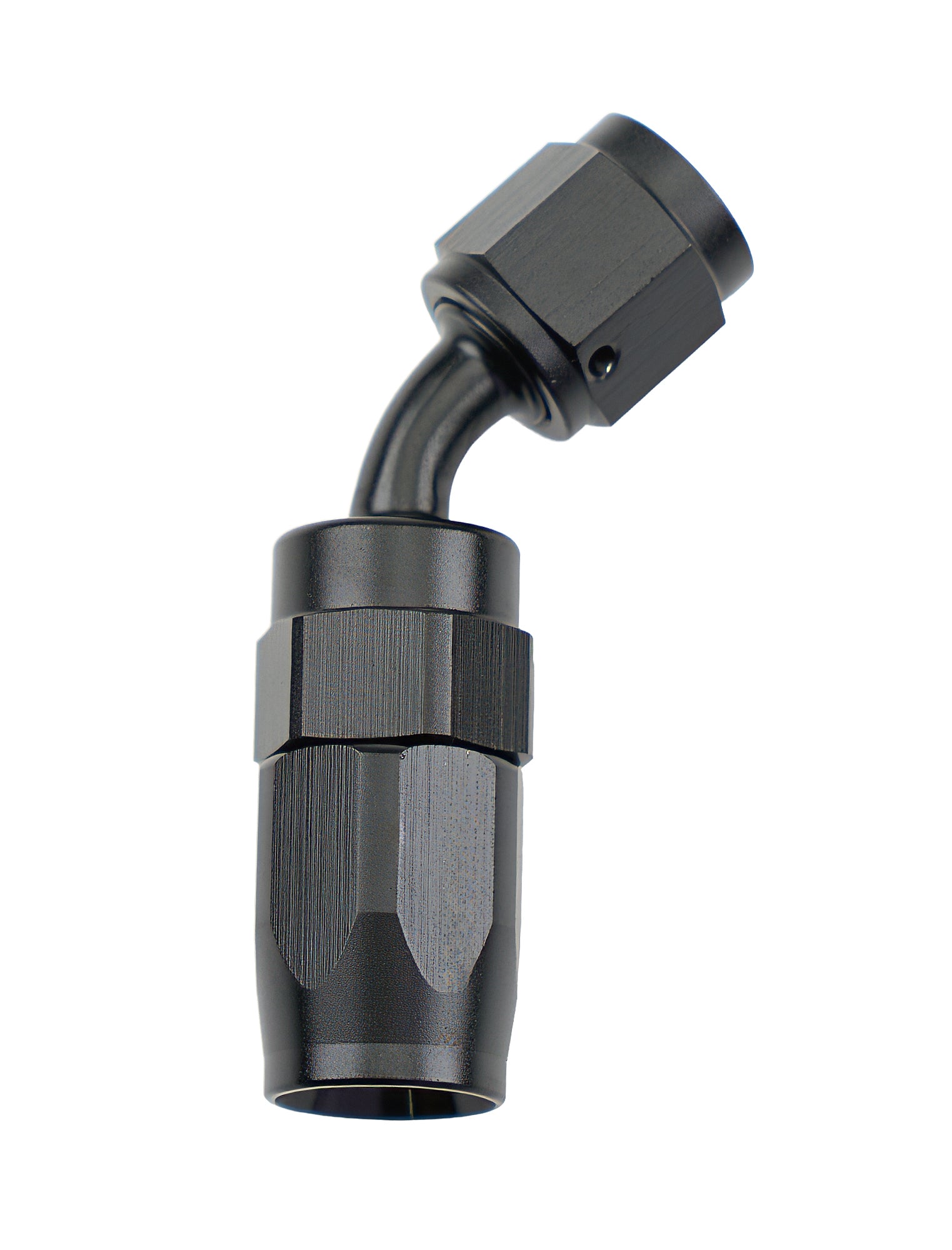 Allstar Performance ALL49331 Reusable Hose End 45 Degree Elbow -4 AN Aluminum Black Anodized