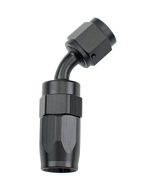 Allstar Performance ALL49331 Reusable Hose End 45 Degree Elbow -4 AN Aluminum Black Anodized