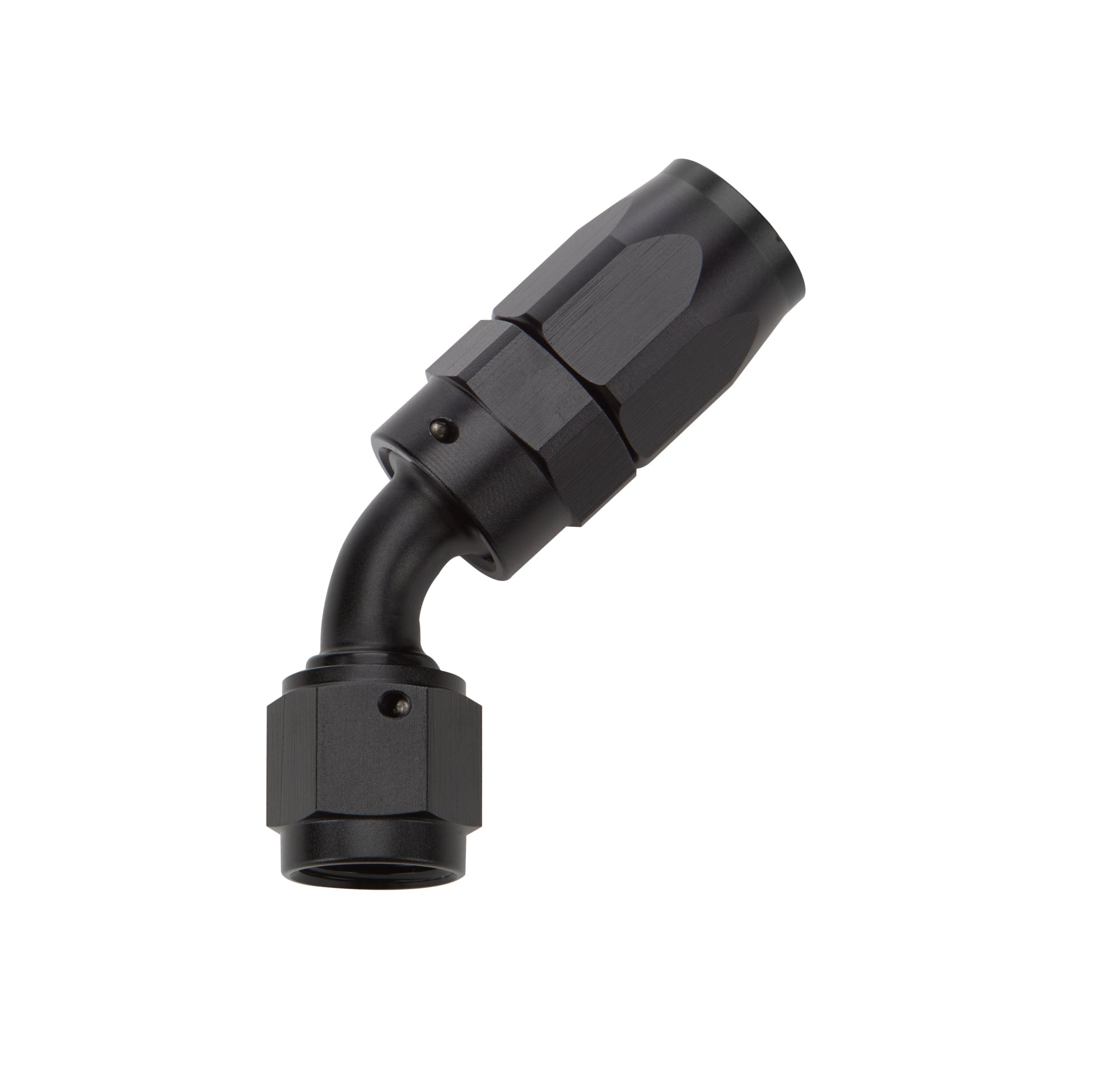 Allstar Performance ALL49332 Reusable Hose End Black 45 Degree Elbow -6 AN Aluminum Swivel Fitting