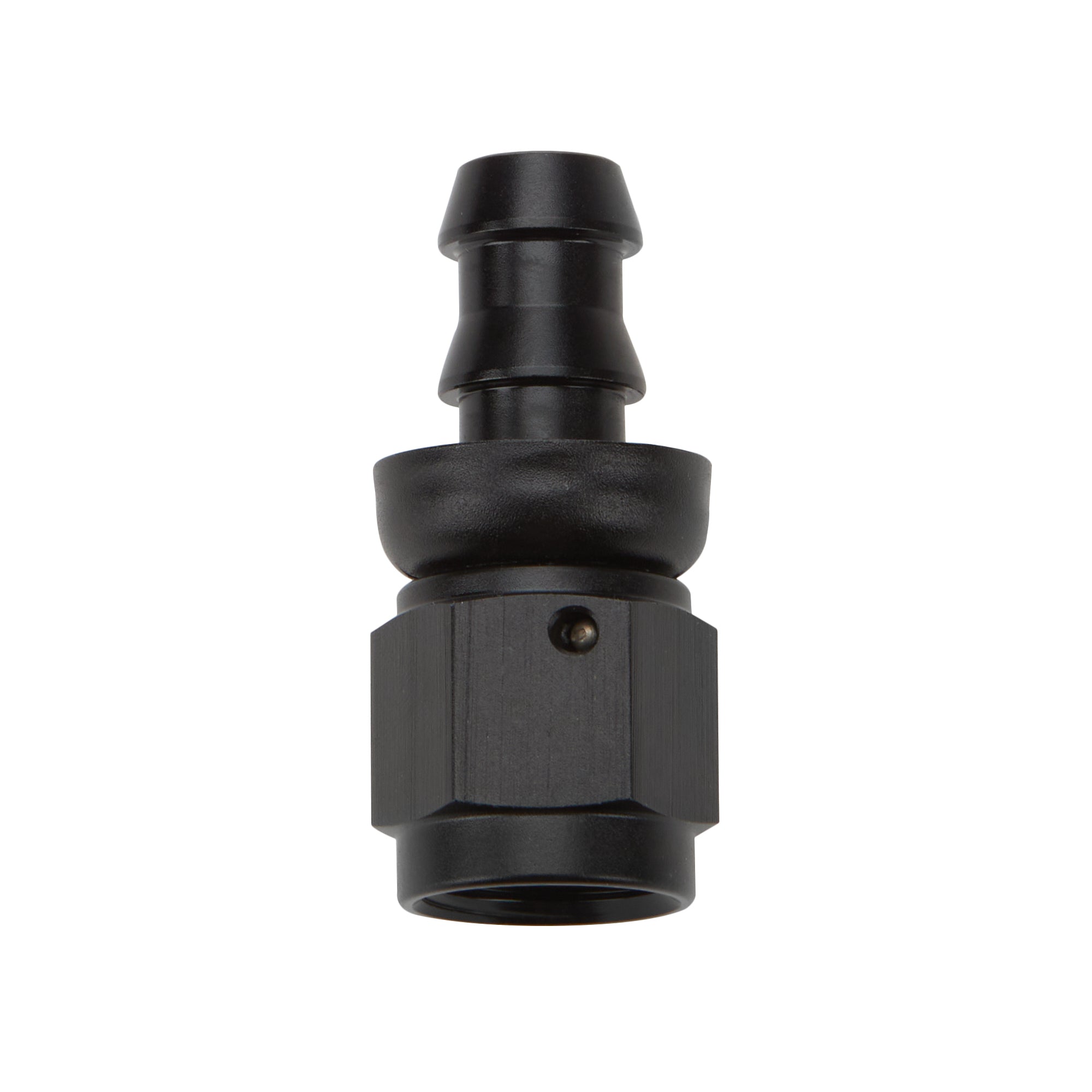 Allstar Performance ALL49411 Pushlock Hose End Black Straight -4 AN, Aluminum Fitting