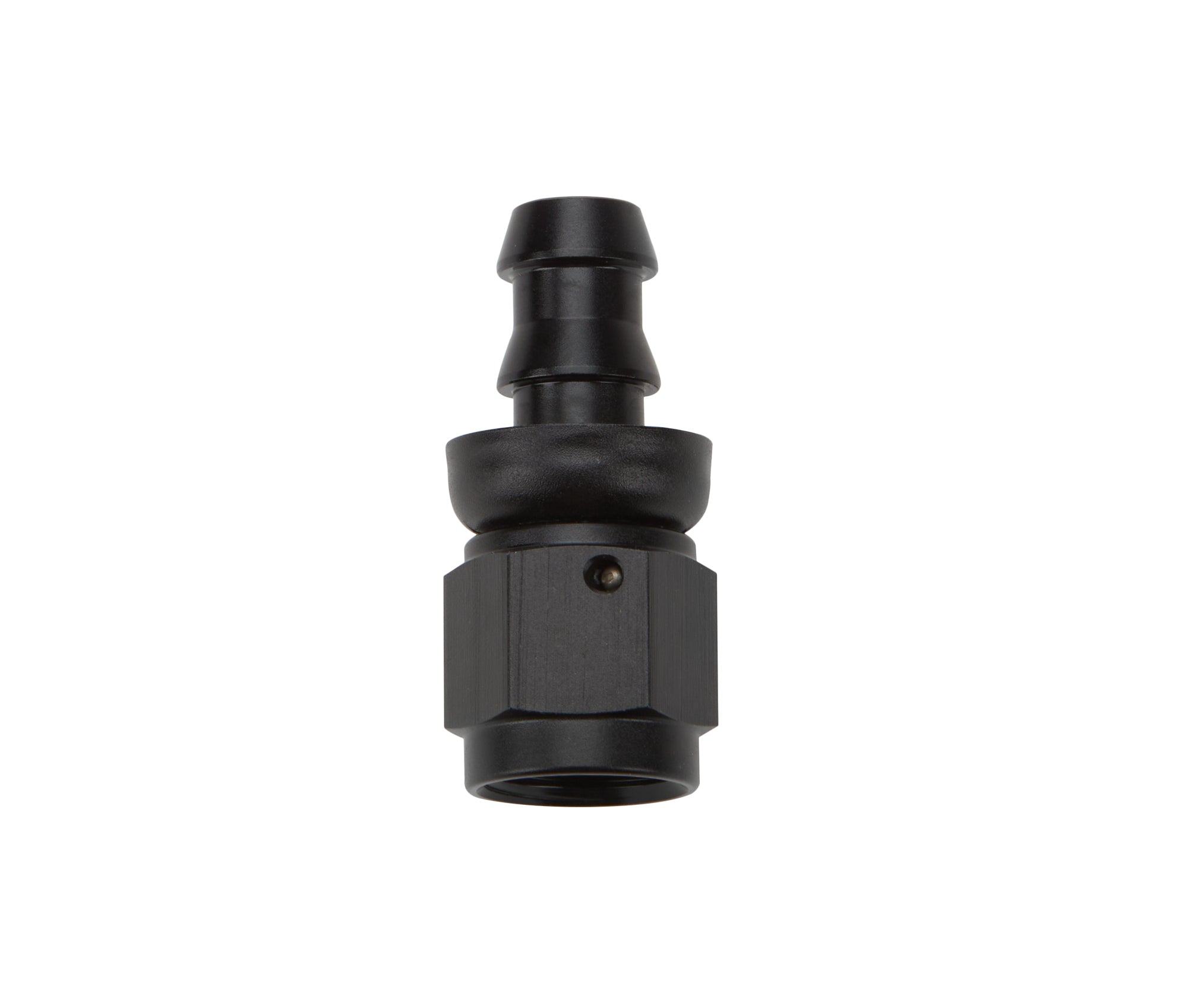 Allstar Performance ALL49412 Pushlock Hose End Black Straight -6 AN Aluminum Fitting