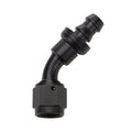 Allstar Performance ALL49435 Pushlock Hose End Black 45 Degree Elbow -12 AN