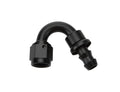Allstar Performance ALL49472 Pushlock Hose End 150 Degree Elbow -6 AN Black Aluminum