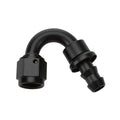 Allstar Performance ALL49473 Pushlock Hose End 150 Degree Elbow -8 AN Aluminum Black Anodized