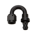Allstar Performance ALL49484 Pushlock Hose End 180 Degree Elbow -10 AN Aluminum Black Anodized