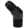 Allstar Performance ALL49544 AN to NPT 45 Degree Adapter -8 AN Male to 1/2 Inch NPT Male Aluminum Black Anodized