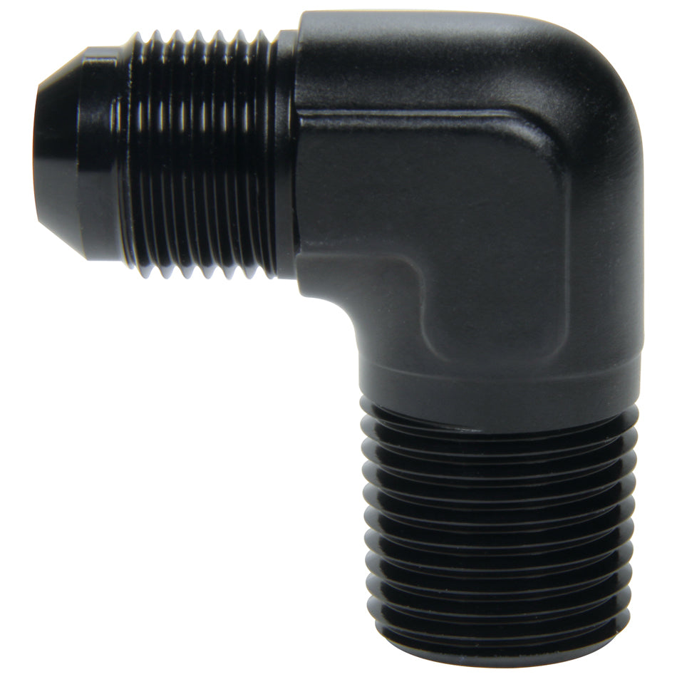 Allstar Performance ALL49566 AN to NPT 90 Degree Fitting -4 AN Male to 1/4 Inch NPT Male Aluminum Black Anodized