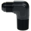 Allstar Performance ALL49574 AN to NPT 90 Degree Adapter -8 AN Male to 1/2 Inch NPT Male, Aluminum, Black Anodized