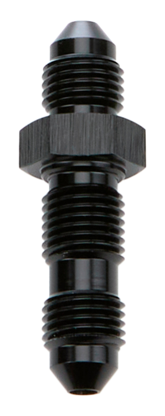 Allstar Performance ALL49610 Bulkhead AN Straight Fitting 3AN Male to 3AN Male Aluminum Black Anodized