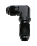 Allstar Performance ALL49623 8 AN Male to 8 AN Male Bulkhead Fitting with 90 Degree Aluminum Black Anodized Finish
