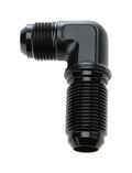 Allstar Performance ALL49624 Bulkhead AN 90 Degree Fitting -10 AN Male to Male Aluminum Black Anodized
