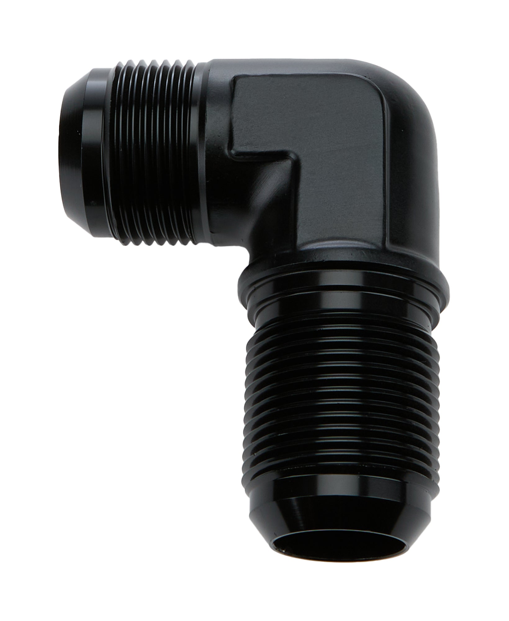 Allstar Performance ALL49626 Bulkhead AN 90 Degree Fitting for -16 AN Hose, Aluminum Black Anodized