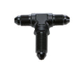 Allstar Performance ALL49630 Bulkhead AN -3 Tee with Side Outlet, Aluminum Black Anodized