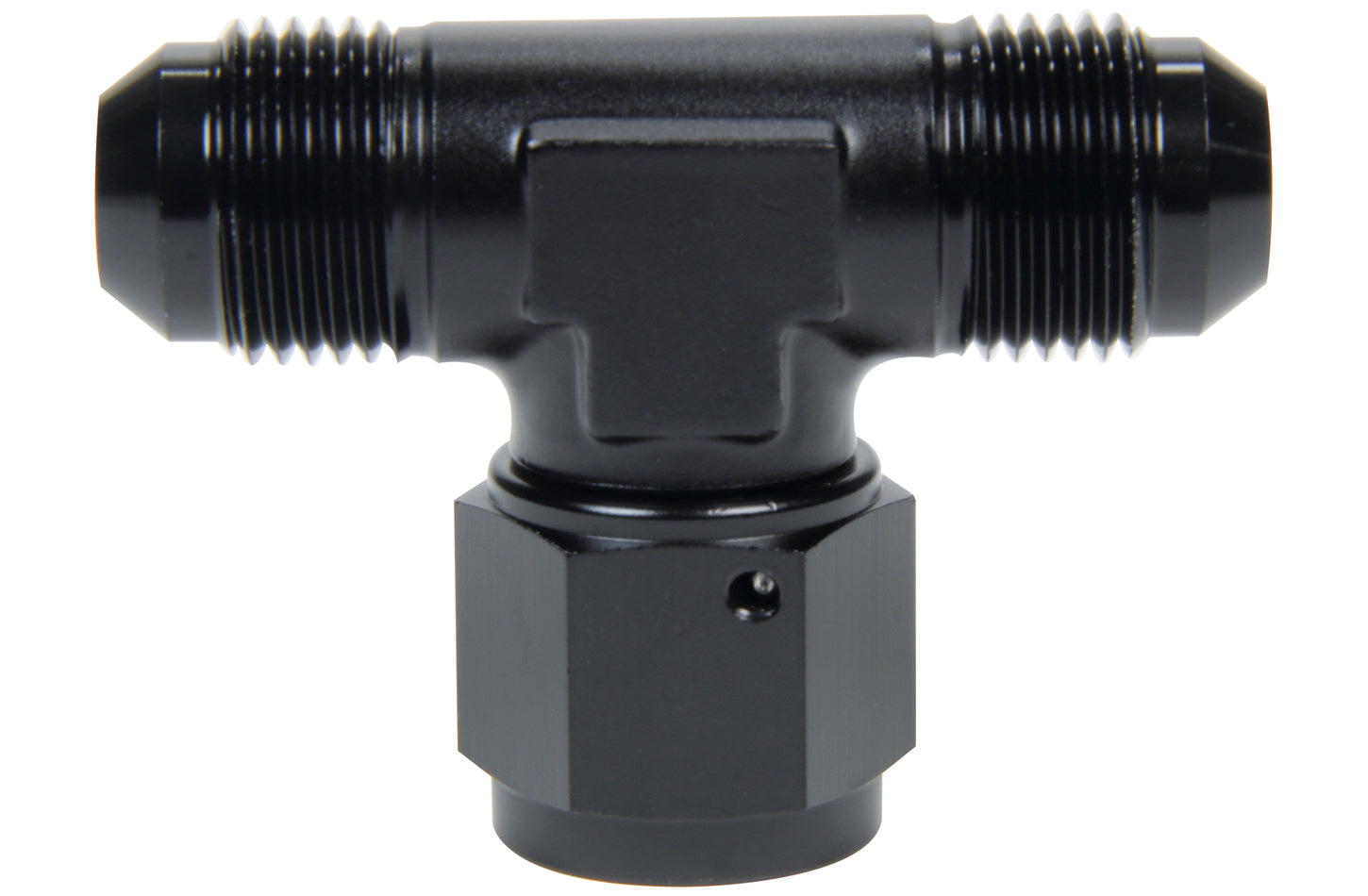 Allstar Performance ALL49653 AN Tee -8 Swivel Side Aluminum Black Anodized