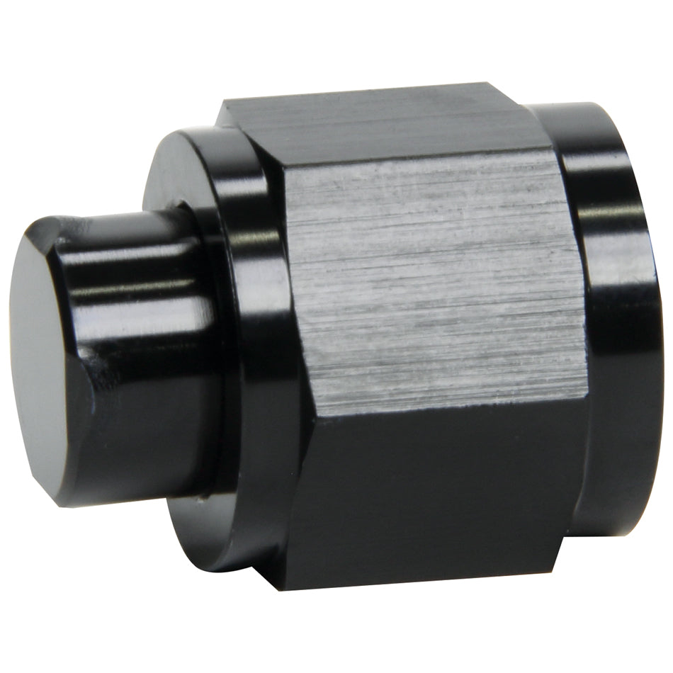 Allstar Performance ALL49672 Aluminum AN Cap -6 Black Anodized, 0.75 Inch Diameter