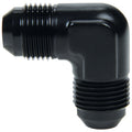 Allstar Performance ALL49722 Union AN 90 Degree Male Fitting, 6 AN Aluminum Black Anodized
